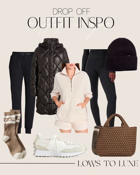 Drop Off Outfit Inspo - Travel Clothing - Comfortable Fashion Finds - Warm Winter Outfits - Sneakers - Socks - Black Coats and Jackets - Hat - Pullover Sweater - Leggings - Pants 

#LTKstyletip #LTKHoliday #LTKSeasonal