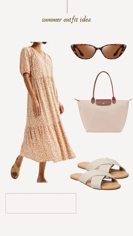 Summer Outfit Idea - cotton dress - my favorite bag - woven sandals 

#LTKStyleTip