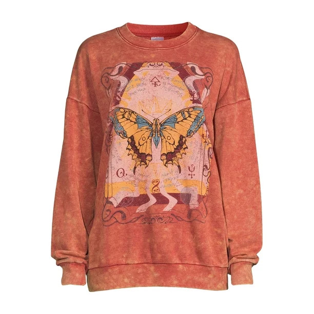 No Boundaries Junior's Washed Pullover Sweatshirt - Walmart.com | Walmart (US)