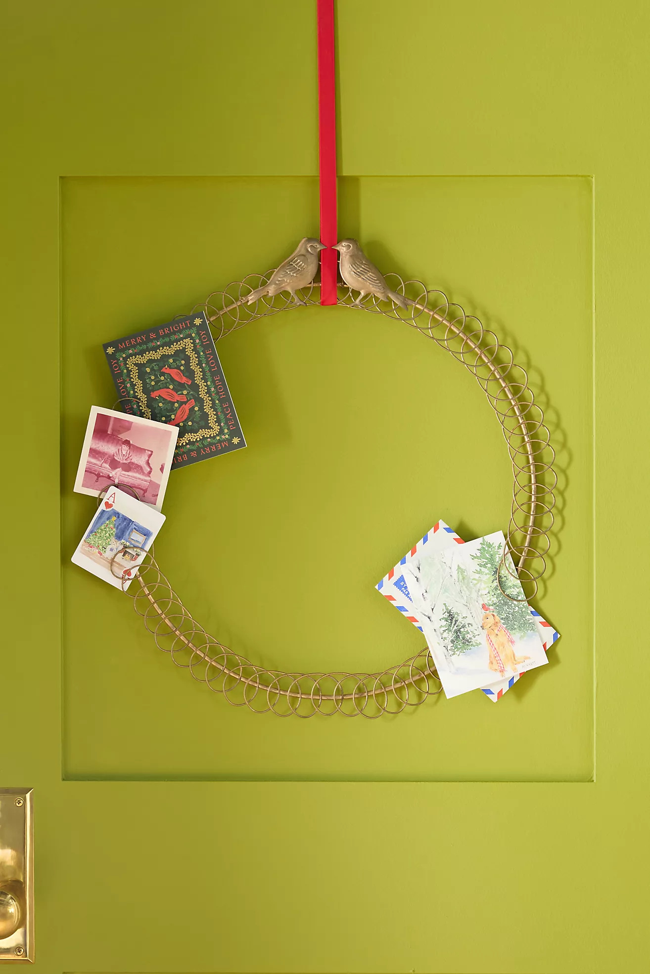 Card Holder Metal Wreath | Anthropologie (US)