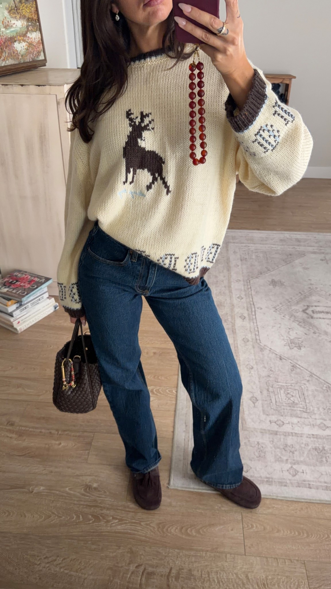 Winter outfit! Dairy boy sweater with these Abercrombie jeans W26 Long and sized up half size in mules 

#LTKFindsUnder100 #LTKootd #LTKSeasonal