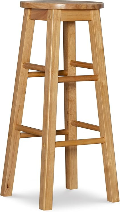Linon 29-Inch Barstool With Round Seat | Amazon (US)