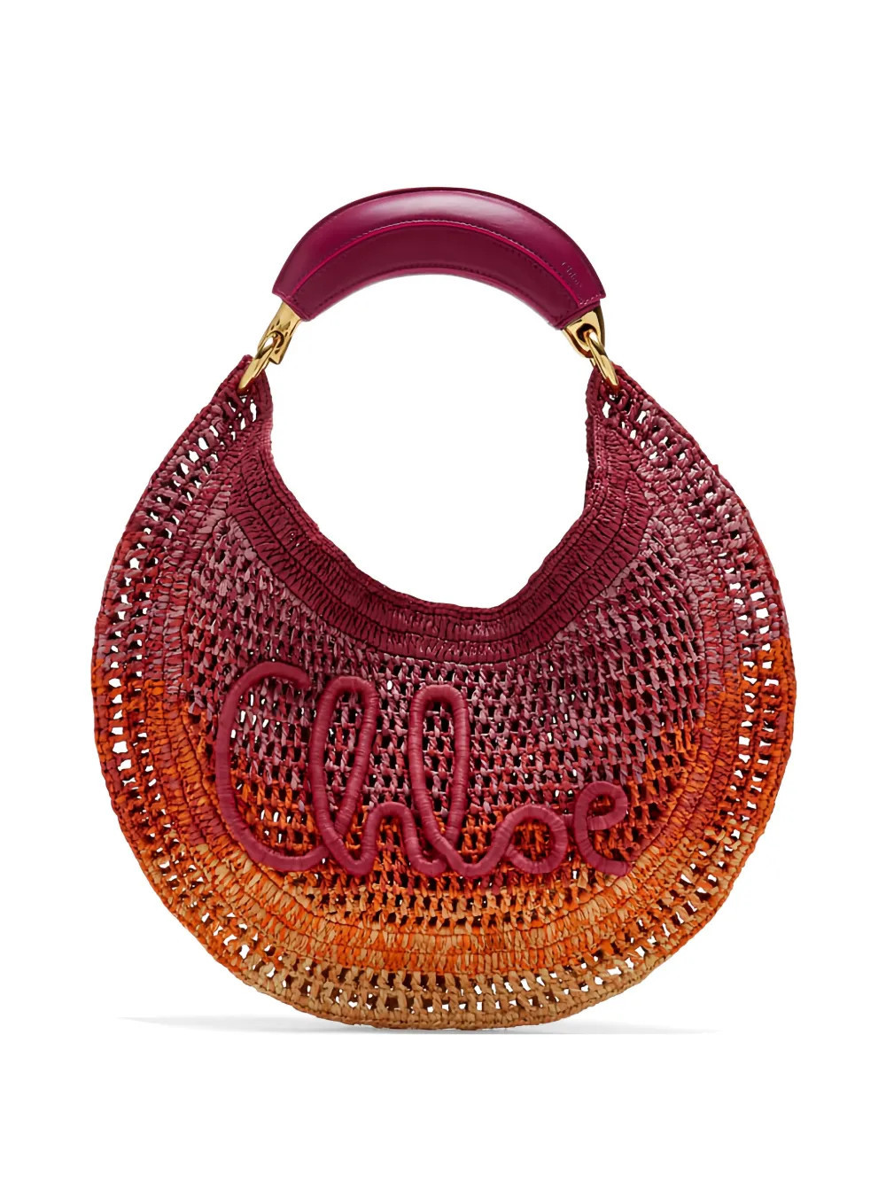 Chloé Summer Banana sunset-effect shoulder bag - Pink | Farfetch Global