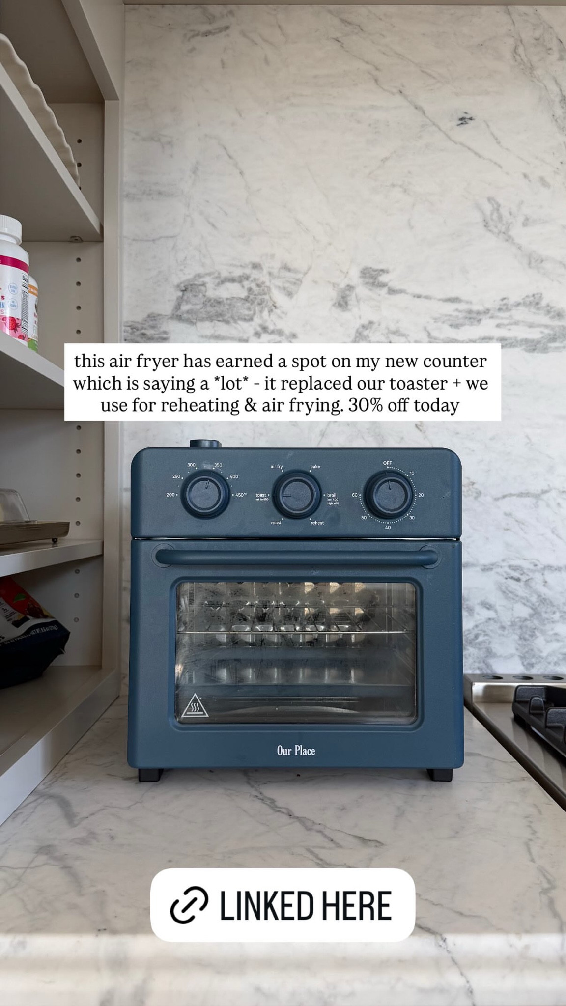 this air fryer has earned a spot on my new counter which is saying a "lot* - it replaced our toaster + we use for reheating & air frying. 30% off today

#LTKHome #LTKSaleAlert #LTKfoodie
