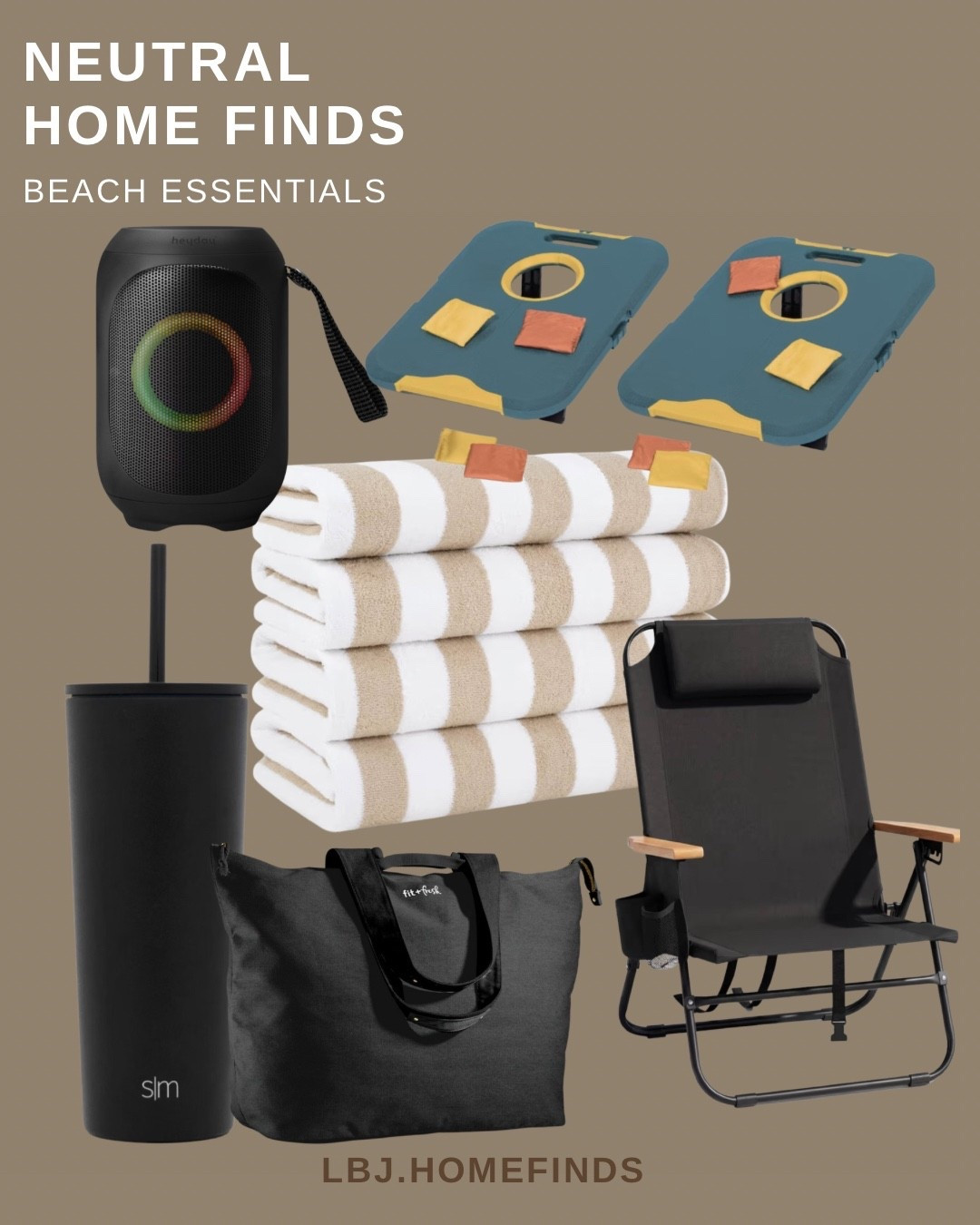 At the beach this week and all of these budget friendly finds made the trip with me 
- waterproof speaker 
- beach towels
- insulated cup 
- portable cornhole
- folding chairs

#LTKdayinmylife #LTKstorytime #LTKSeasonal