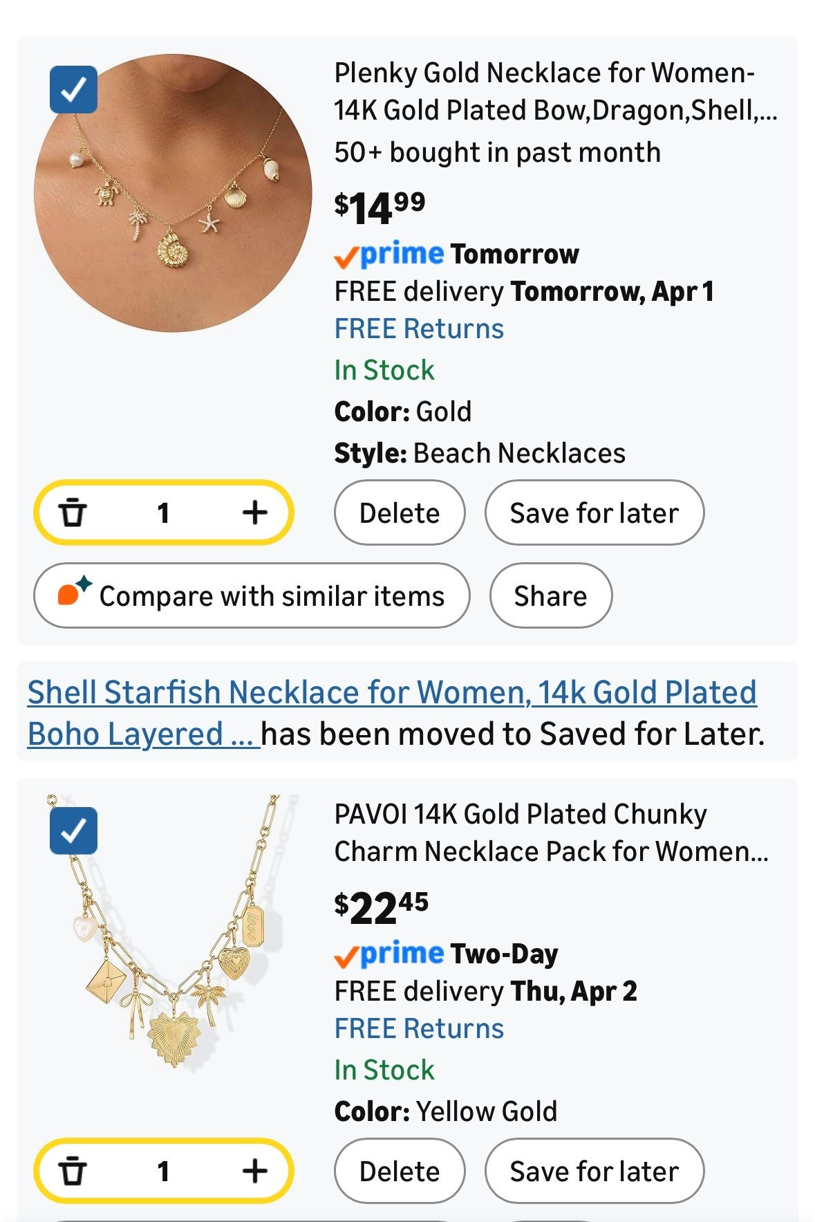 Which one should I get?!
Amazon charm necklaces
Beach tropical 