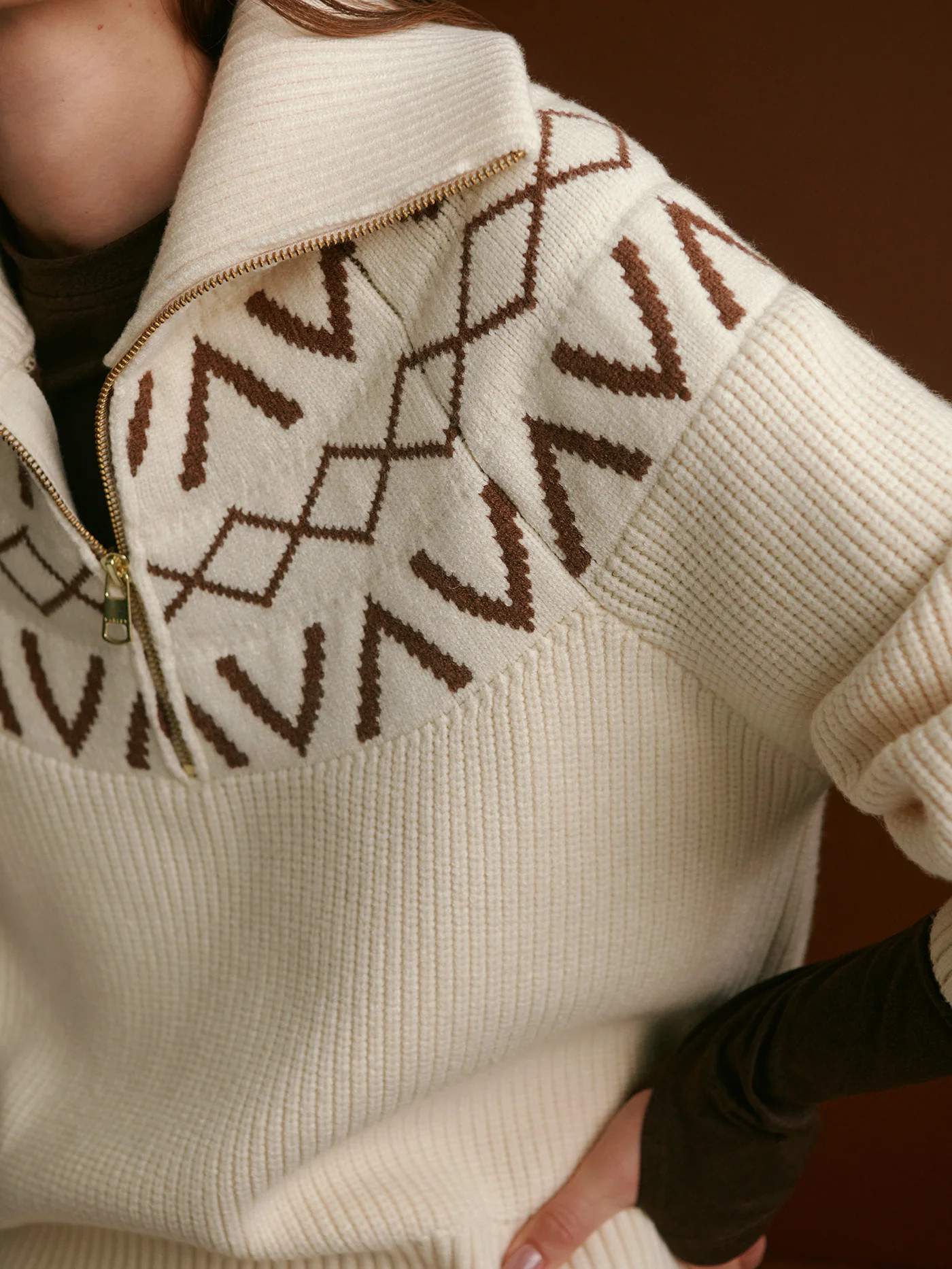 Sigrid Fairisle Half-Zip Knit | Varley US