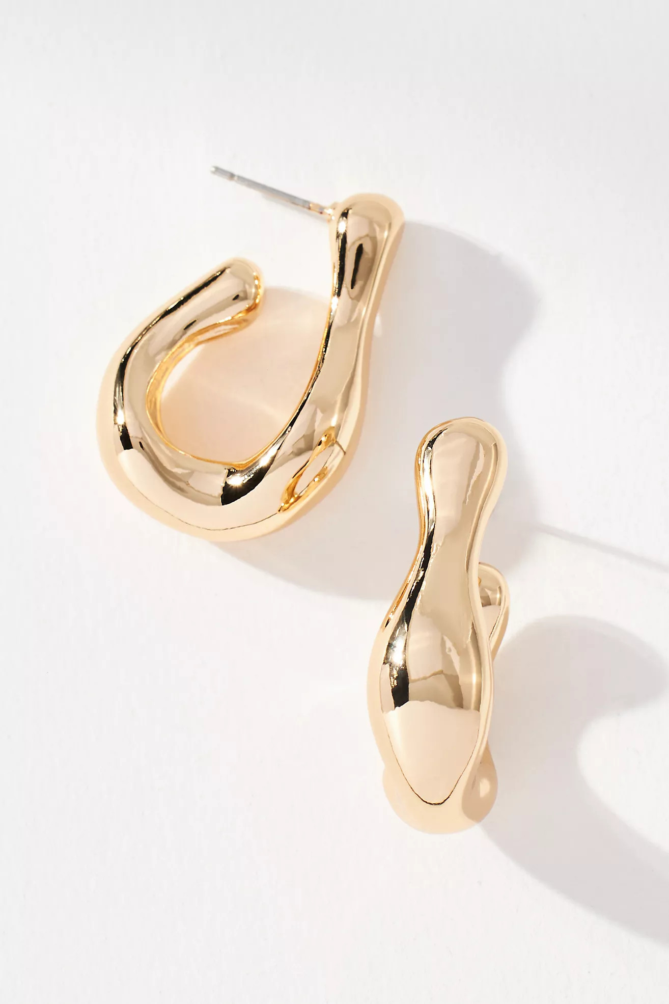 Chunky Pear-Shaped Hoop Earrings | Anthropologie (US)