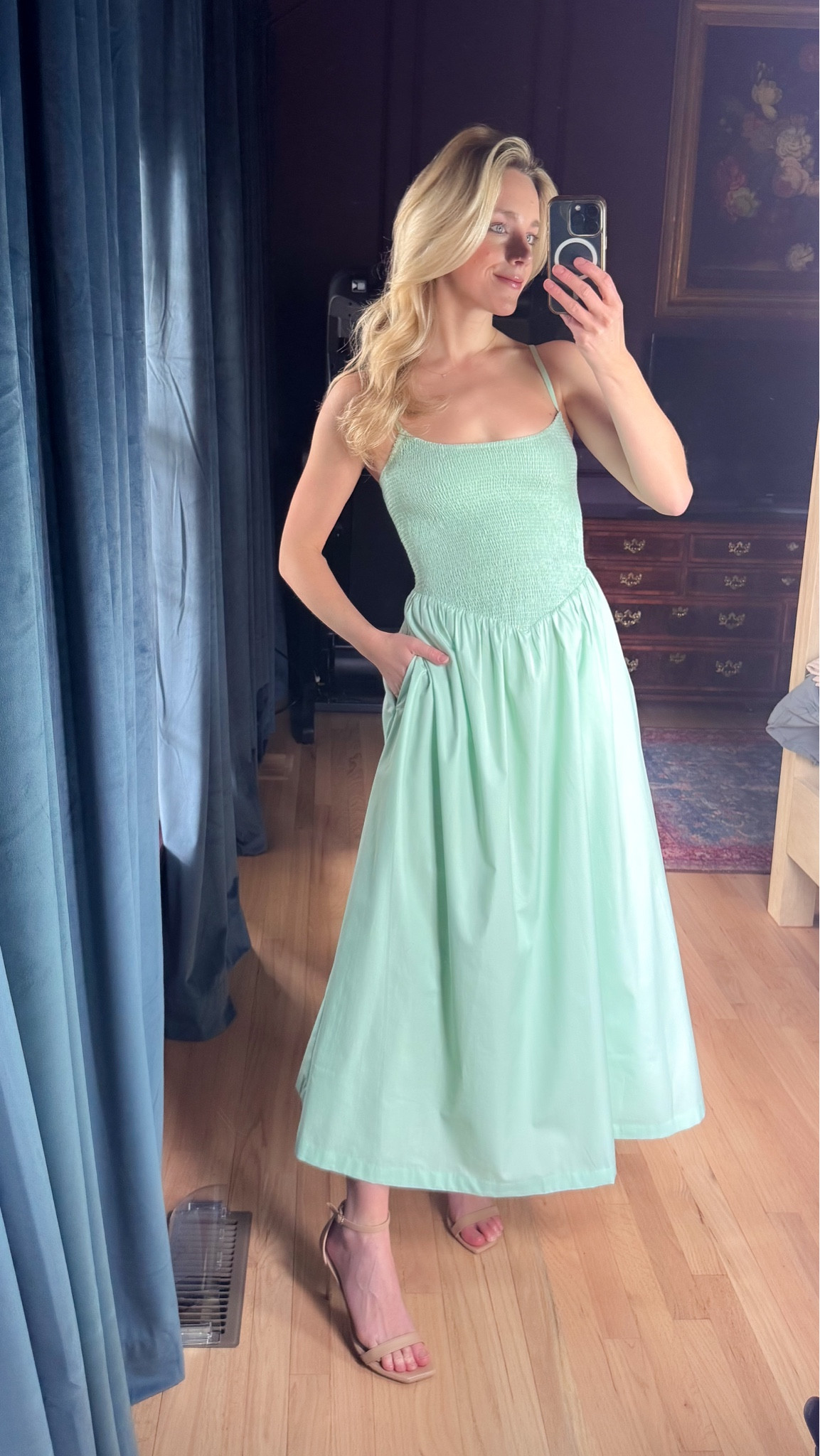 Smocked dress abercrombie dress midi dress summer dresses 

#LTKgrwm #LTKootd #LTKMothersDay