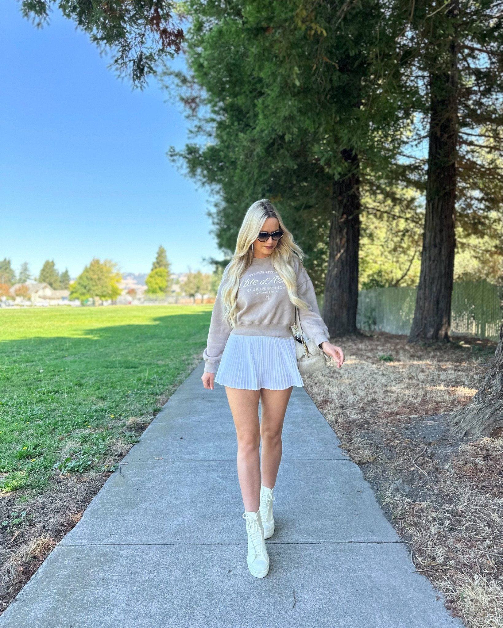 Sweatshirt is a sold out style, but linked similar sweatshirts below!

Sweatshirt: XS
Skirt: White, 4
Sneakers: 9.5

Pleated Mini Skirt | Skort | Athletic Skirt | Athleisure | Crewneck Sweatshirt 

#LTKSeasonal #LTKStyleTip #LTKFitness