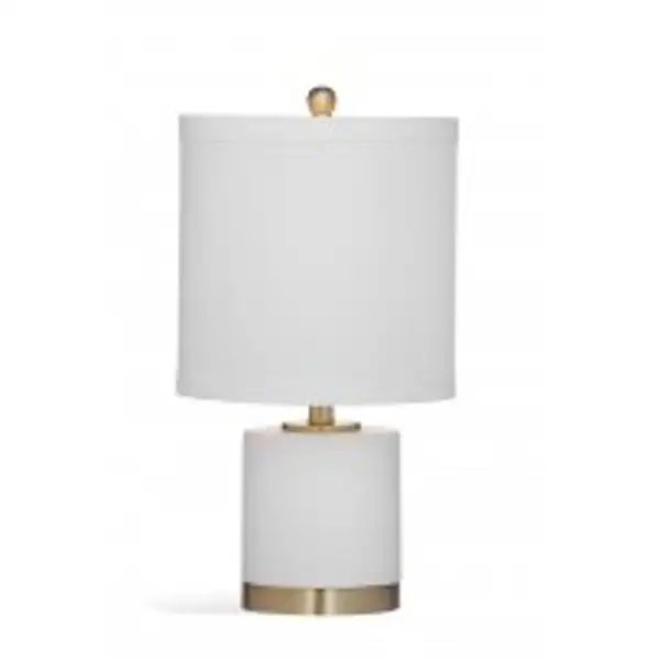 Bassett Mirror Company Audrey 21-inch White and Gold Glass Table Lamp | Bed Bath & Beyond
