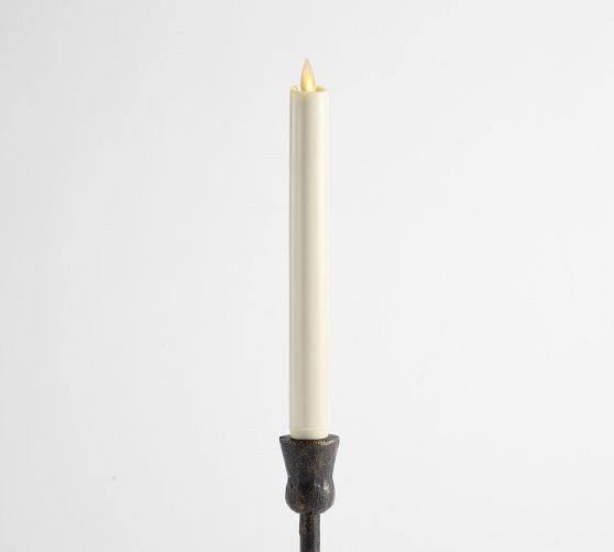 Premium Flickering Flameless Wax Taper Candle | Pottery Barn (US)