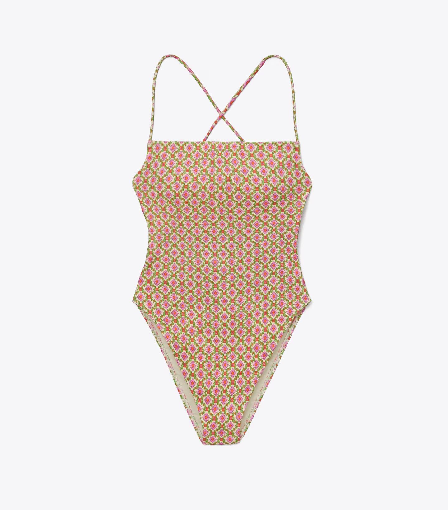 PRINTED TIE-BACK ONE-PIECE SWIMSUIT | Tory Burch (US)