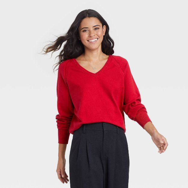 Women's Lightweight V-Neck Pullover Sweater - A New Day™ | Target