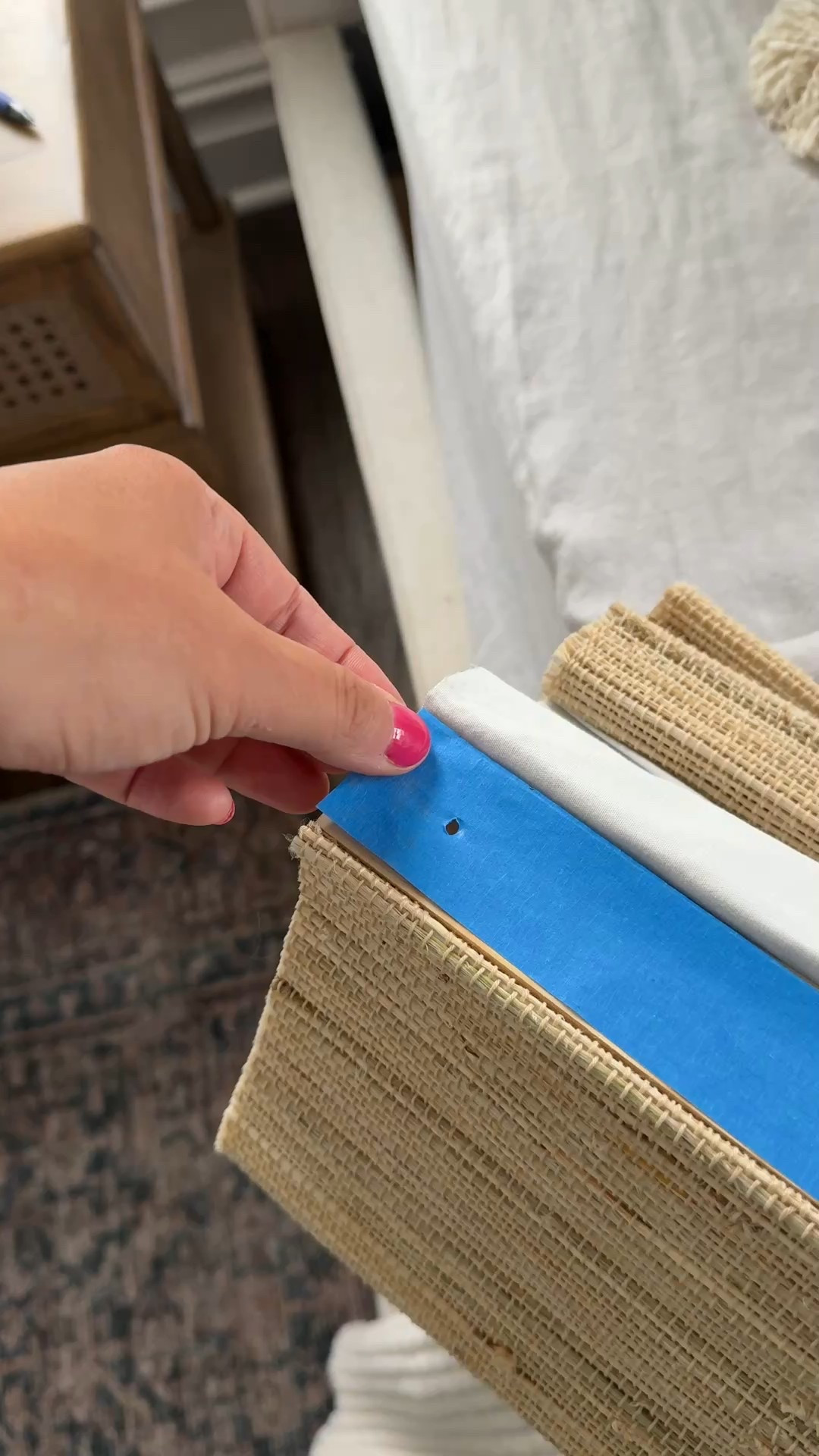 My tip for hanging shades is to use painter’s tape!! I use a strip of tape that runs the length of the shade and then I mark on the tape exactly where to drill holes. Place the tape on your window and just drill in the marks! Works for hanging artwork too 😉

#LTKHome #LTKStyleTip #LTKSaleAlert