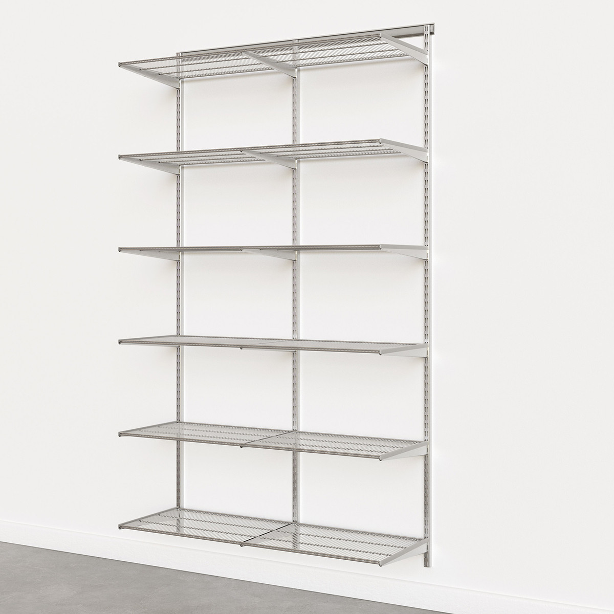 Elfa Classic 4' Basic Shelving Platinum | The Container Store