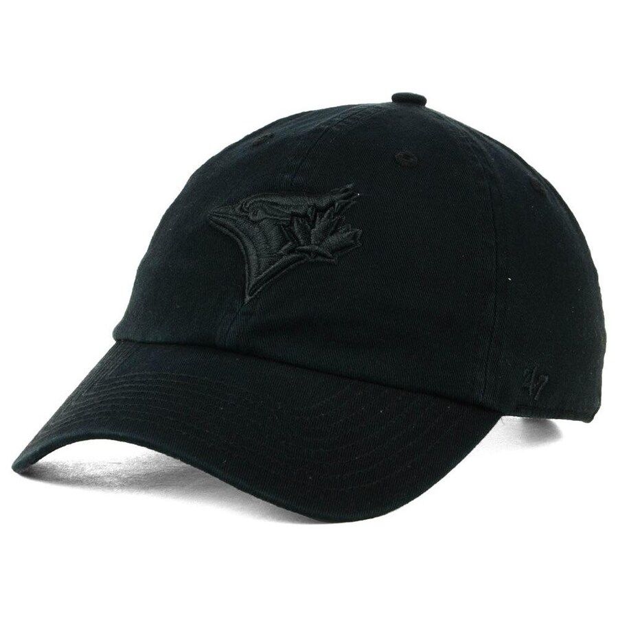 Men's Toronto Blue Jays '47 Black MLB Black on Black Clean Up Adjustable Hat | Lids