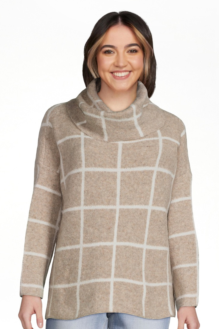 Dreamers by Debut Womens Cowl Neck Pullover Long Sleeve Sweater | Walmart (US)