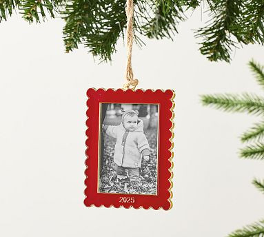 Textured Dated Enamel Ornament | Pottery Barn (US)