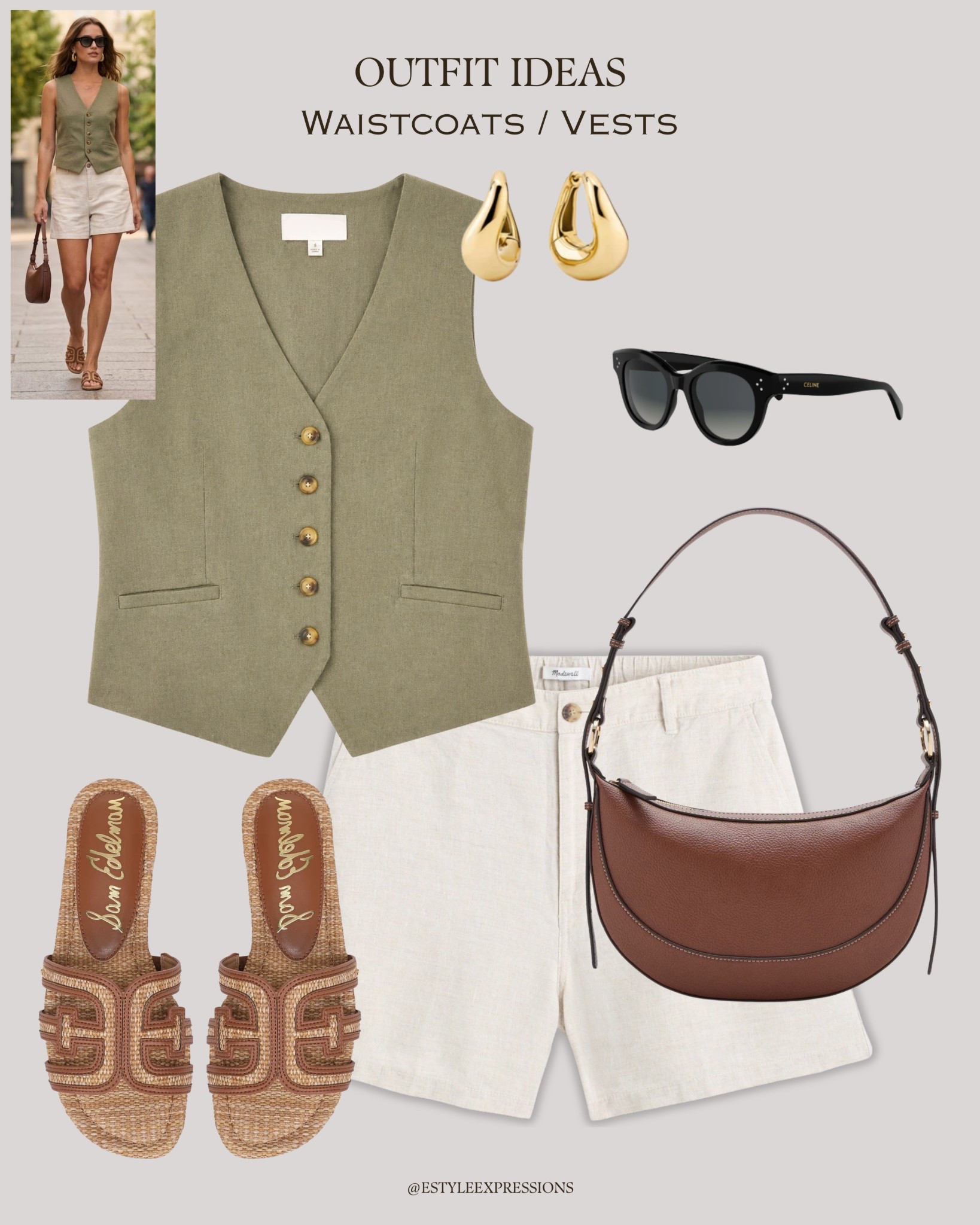 Summer Outfits with chic Waistcoats!✨The vest is the ultimate summer style hack — a structured piece that effortlessly elevates any casual bottom, shorts. Polished on top, relaxed on the bottom — that’s the summer vibe we’re chasing. ☀️🌿

#LTKootd #LTKTravel #LTKMothersDay