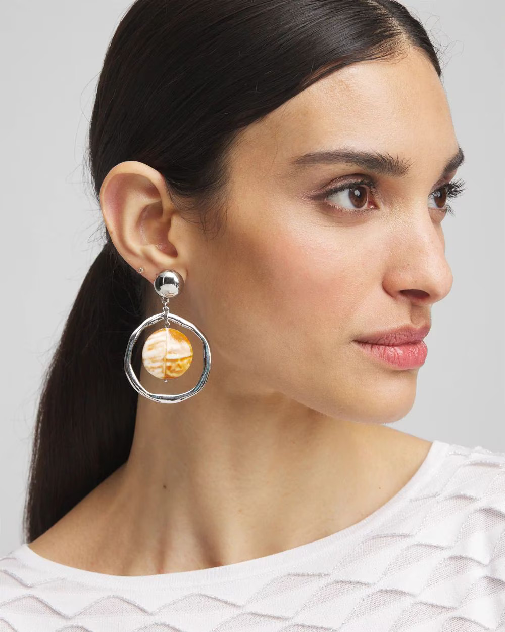 Neutral Iridescent Drop Earrings | Chico's