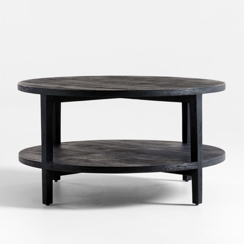 Clairemont Round Ebonized Coffee Table | Crate & Barrel | Crate & Barrel