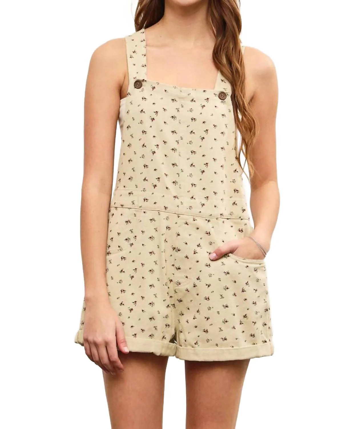 Ditsy Short Overalls In Floral | Shop Simon