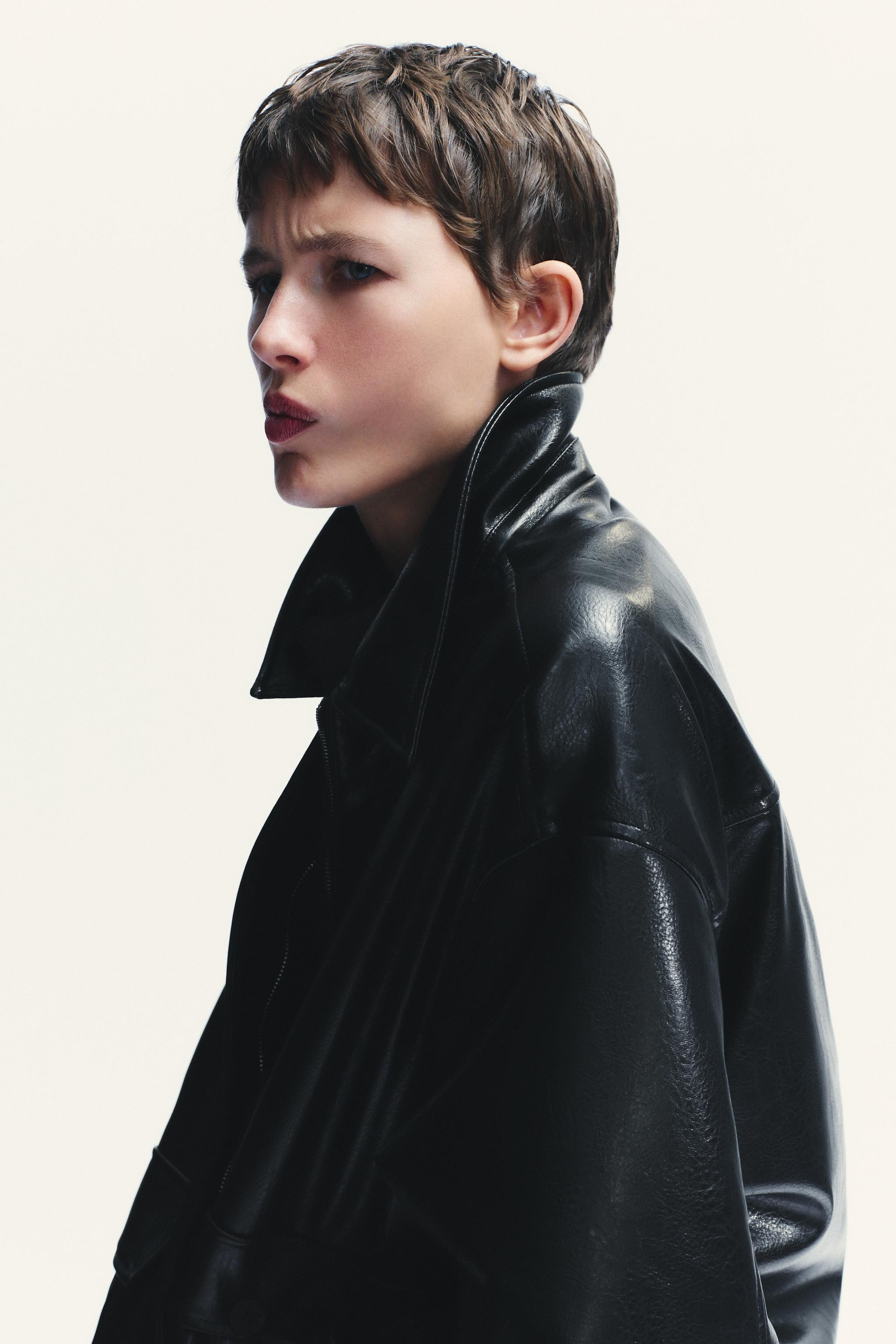 FAUX LEATHER BOMBER JACKET | Zara UK