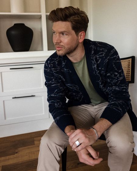 Layering up for fall in this cardigan from Nordstrom. Fit is the and is a great way to elevate a classic tee in the coming cooler temperatures. Casual fall outfit. 

#LTKfindsunder100 #LTKSeasonal #LTKmens