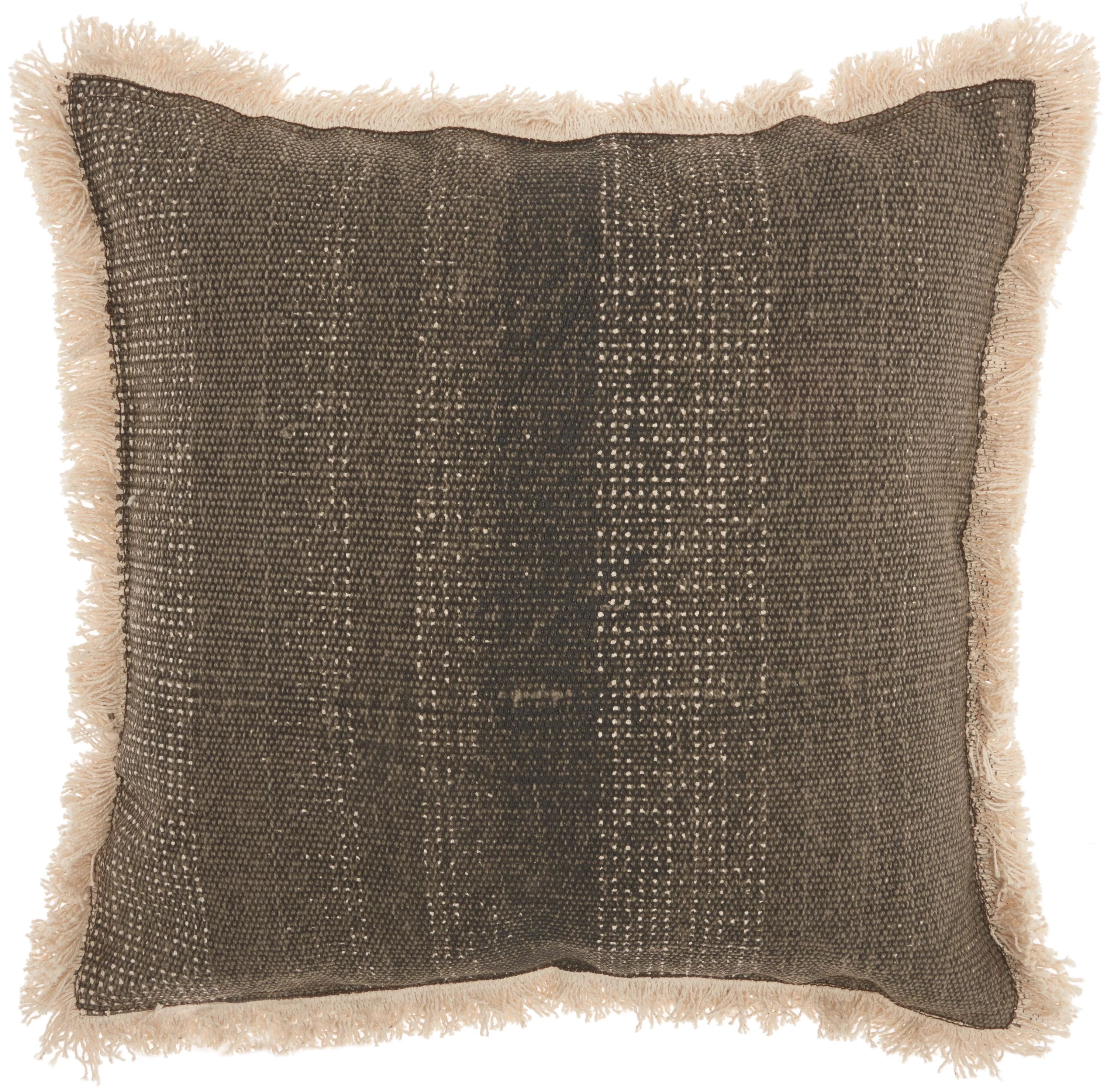 Nourison Life Styles Solid Charcoal Decorative Throw Pillow , 18" x 18" | Walmart (US)