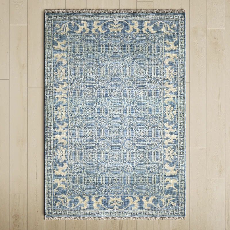 Addie Wool Denim/Cream Rug | Wayfair North America