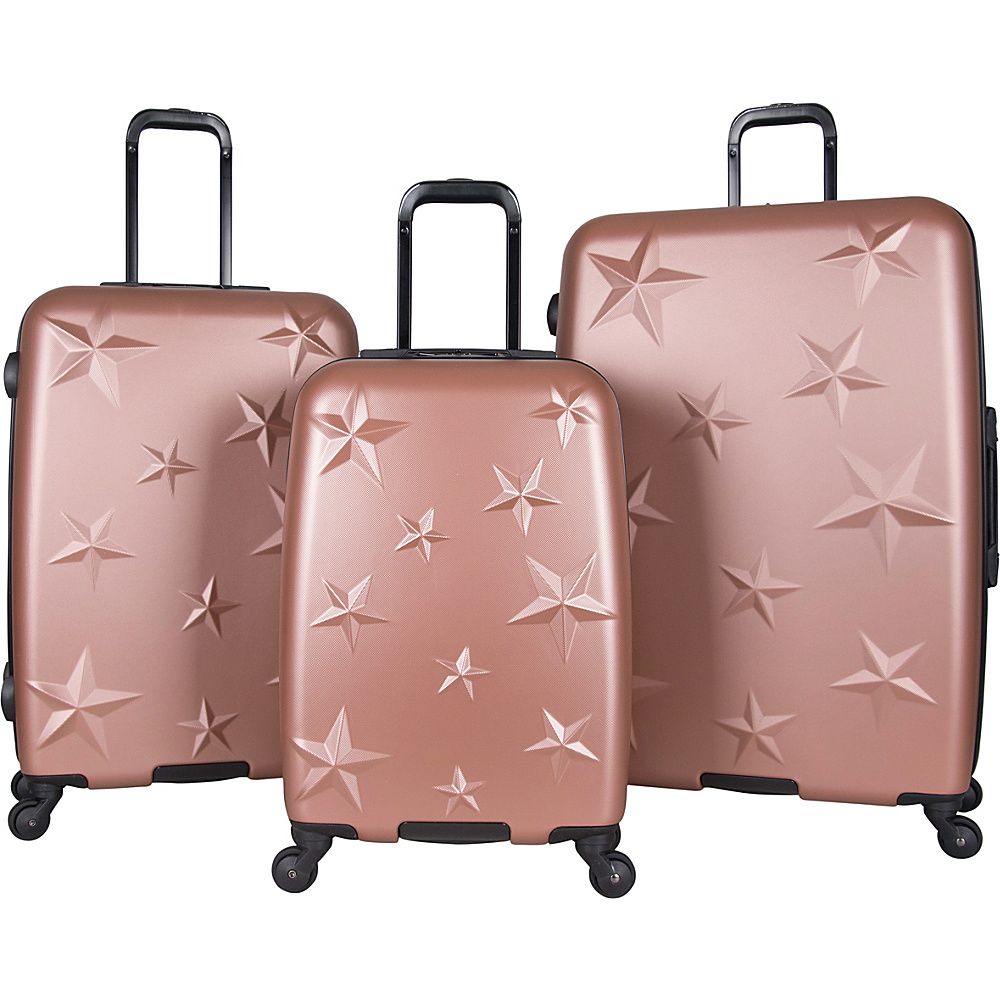 Aimee Kestenberg Star Journey 3 Piece Lightweight Hardside Spinner Luggage Set Rose Gold with Hematite Hardware - Aimee Kestenberg Luggage Sets | eBags