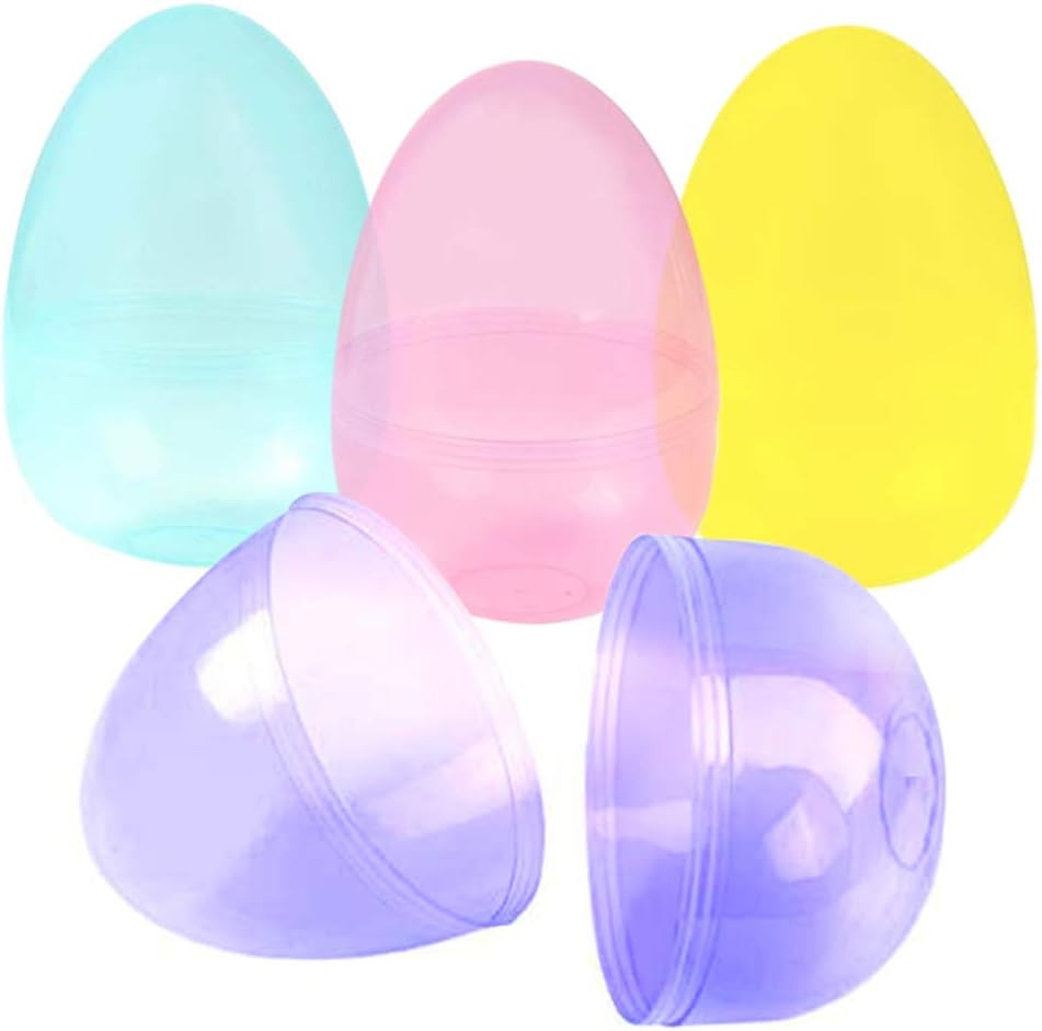 ArtCreativity Jumbo Plastic Easter Eggs, Set of 4, Giant 8 Inch, Large Easter Eggs Empty Fillable... | Amazon (US)