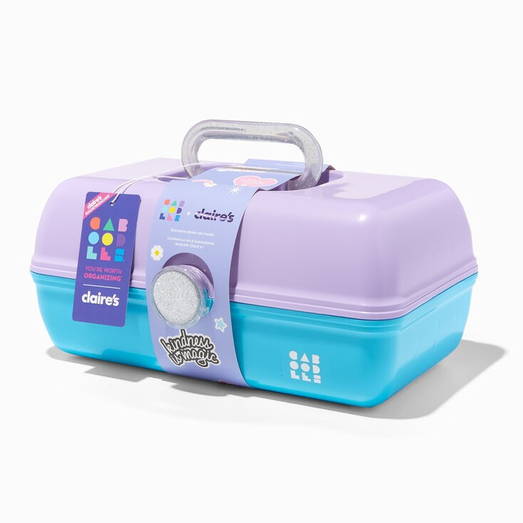 Caboodles Purple & Blue Makeup Case with Stickers | Claire's (US)