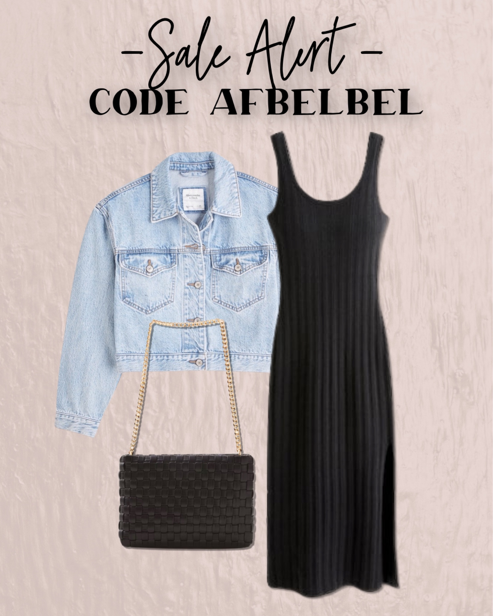 black bodycon dress with denim jacket