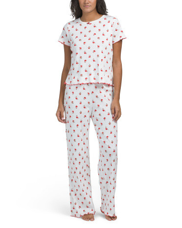 Organic Cotton Tender Heart Mushroom Pajama Set | TJ Maxx