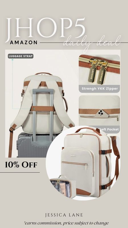 Amazon daily deal, save 10% on this bag smart travel backpack. Bagsmart bags, carry-on bag, carry-on backpack, carry-on luggage, travel bag, Amazon fine, Amazon deal

#LTKItBag #LTKTravel #LTKSaleAlert