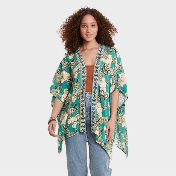Women's Floral Print Jacket - Knox Rose™ Green | Target