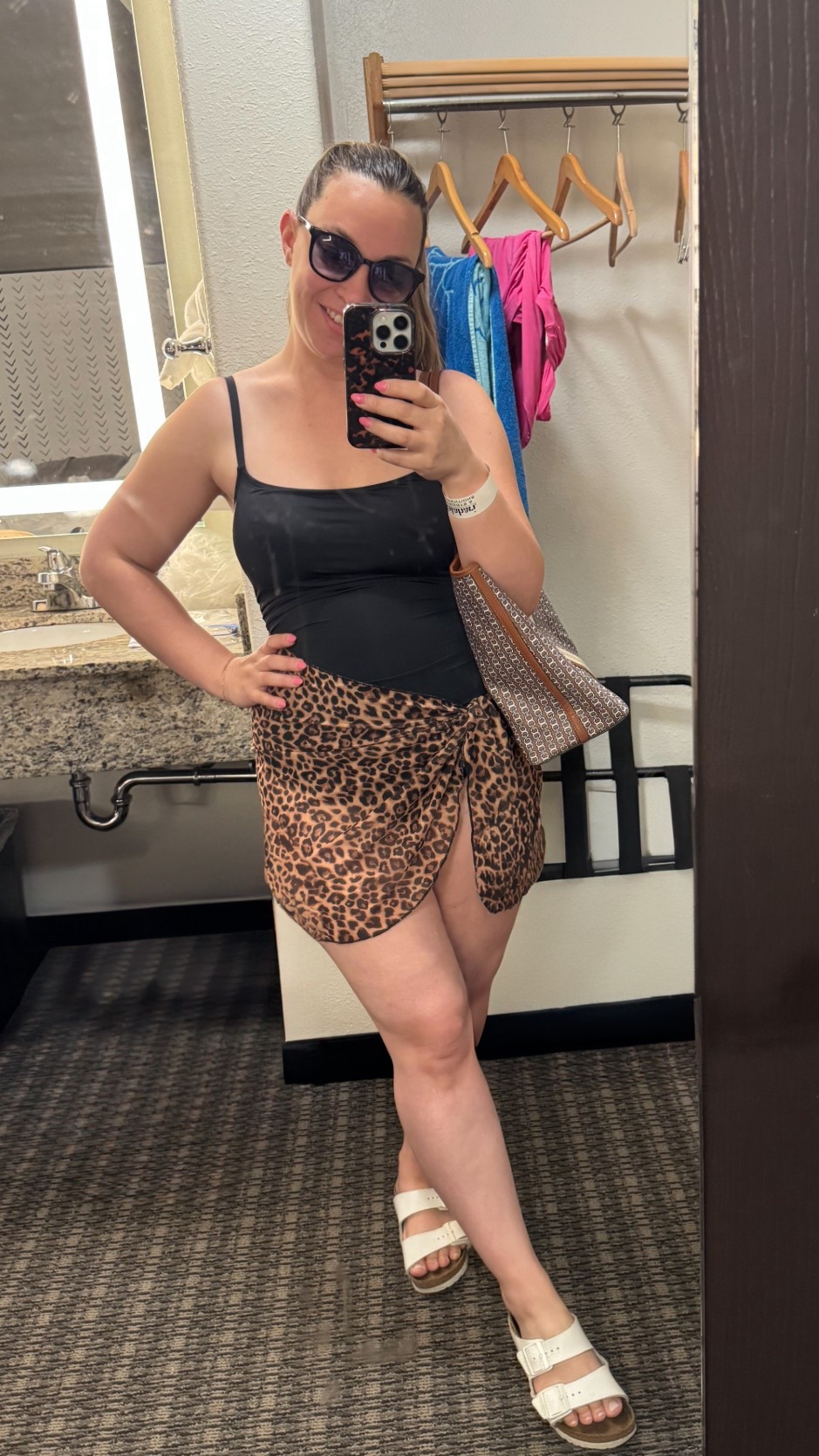 Black one piece swimsuit vacation coverup leopard skirt sarong vacation outfits


I swear this bathing suit is flattering on EVERYONE 😍 and it’s super comfortable too! 
I am wearing a size 12 in the suit and 
S/M in the sarong. 

#LTKTravel #LTKSwim #LTKMidsize