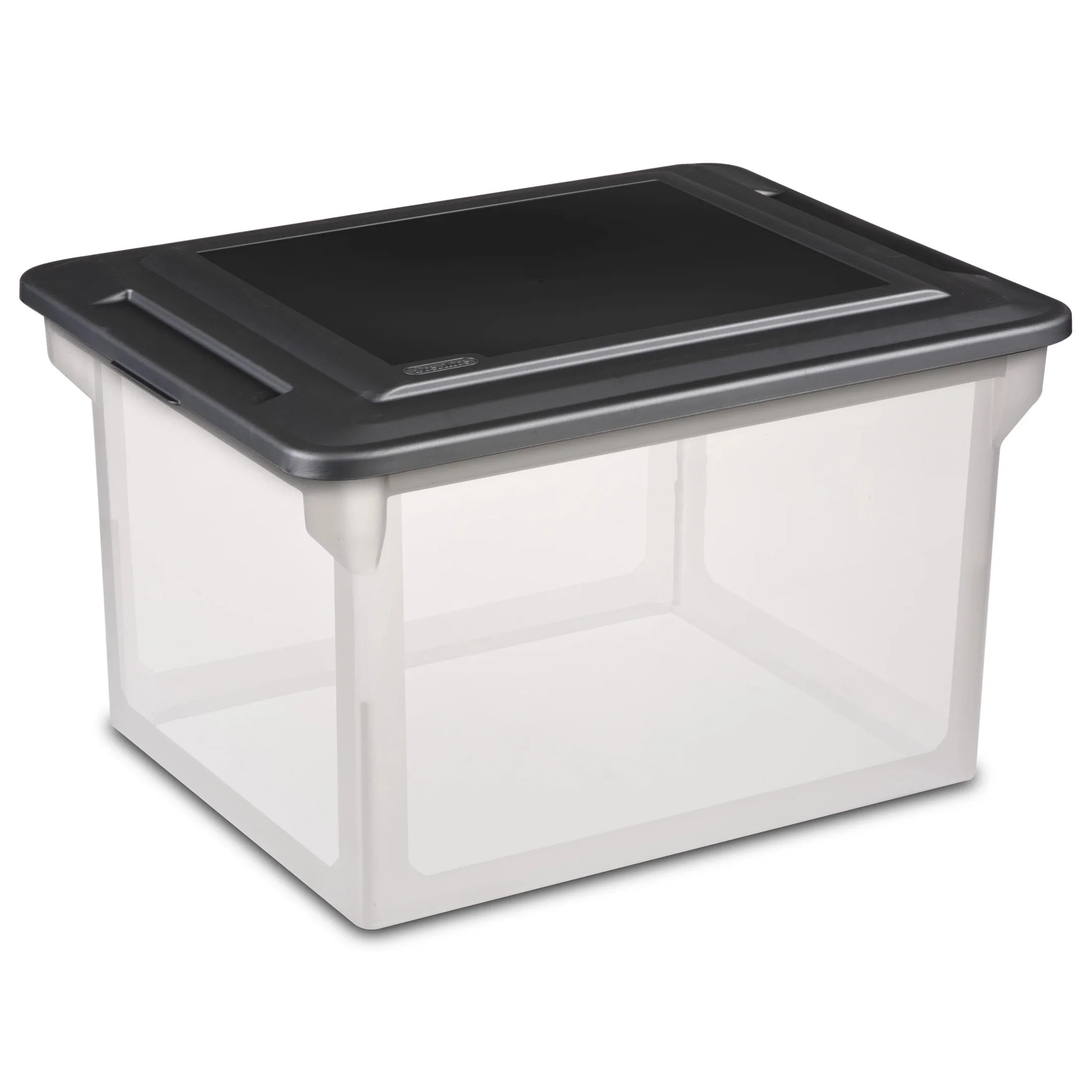 Sterilite File Box, Clear Plastic Bin with Black Lid, Letter or Legal-Sized File Storage | Walmart (US)