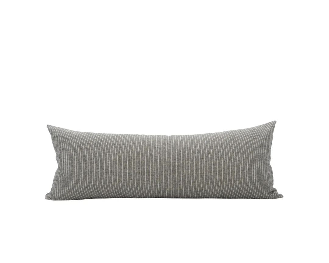 MAX  14x36 Grey Stripe Pillow Cover Gray Stripe Pillow - Etsy | Etsy (US)