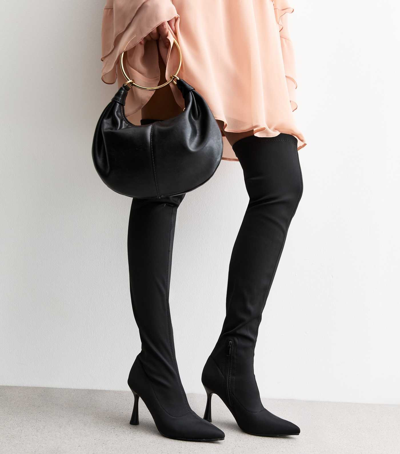 Truffle Black Heeled Over The Knee Boots
						
						Add to Saved Items
						Remove from Saved ... | New Look (UK)