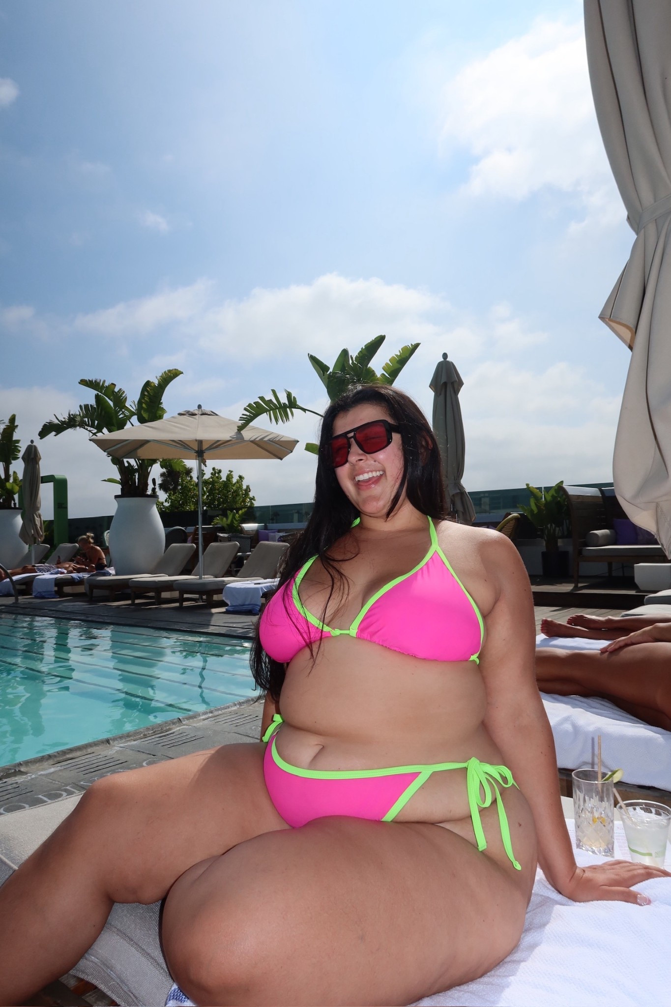 Poolside & thriving 💖☀️ Serving curves, color, and confidence in this hot pink + neon green bikini moment 🔥 Perfect for your next vacay or rooftop pool day. Linked my exact bikini + sunnies so you can twin this look ✨ I’m wearing Size 18 #PlusSizeSwimwear #CurvyStyle #PoolsideFashion #LTKswim #LTKcurves 

#LTKStyleTip #LTKPlusSize #LTKSwim