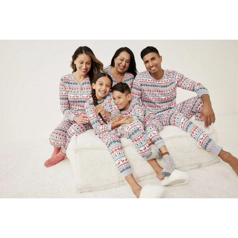Baozhu Family Matching Reindeer Print Christmas Sleepwear Pajamas Set, 2 Piece (Unisex Baby & Tod... | Walmart (US)