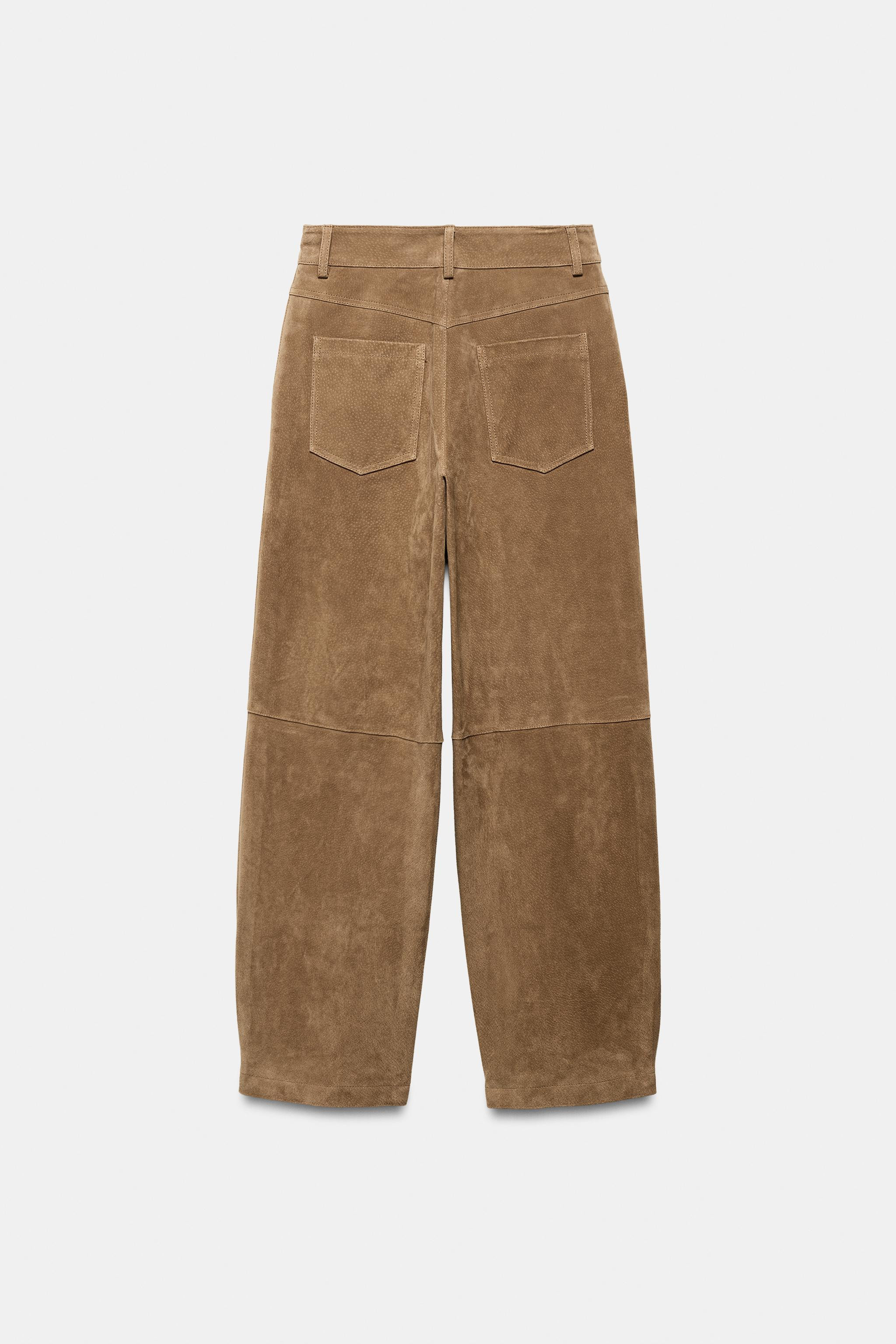 100% SUEDE LEATHER PANTS | Zara Canada