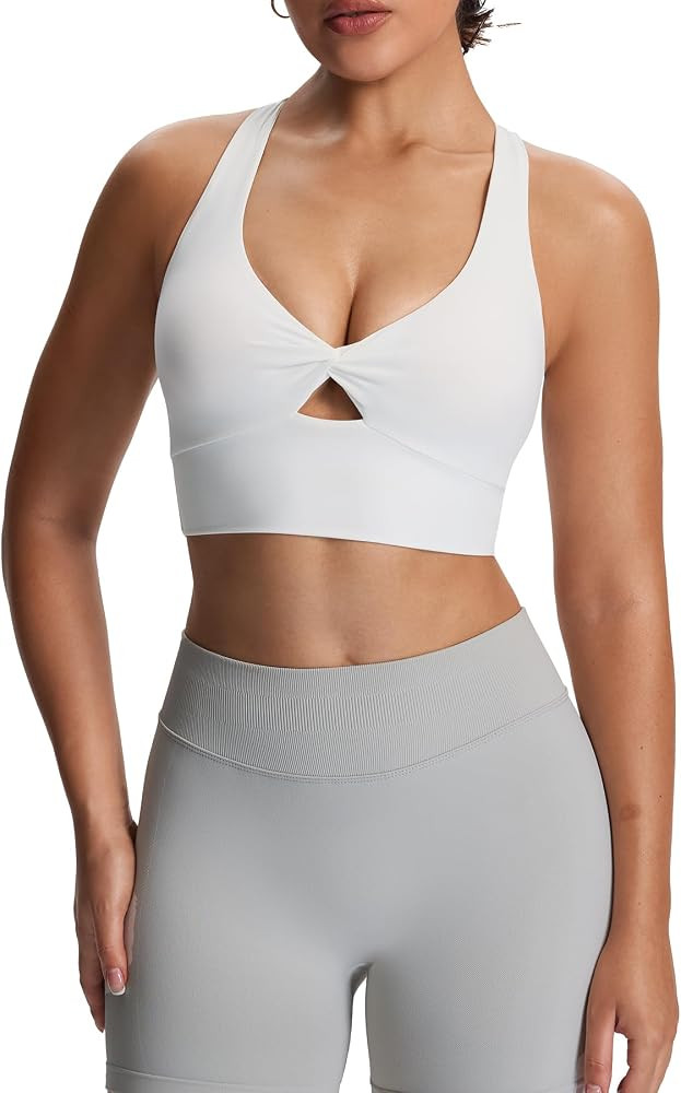 Aoxjox Women's Lola Twist Front Sports Bra | Amazon (US)