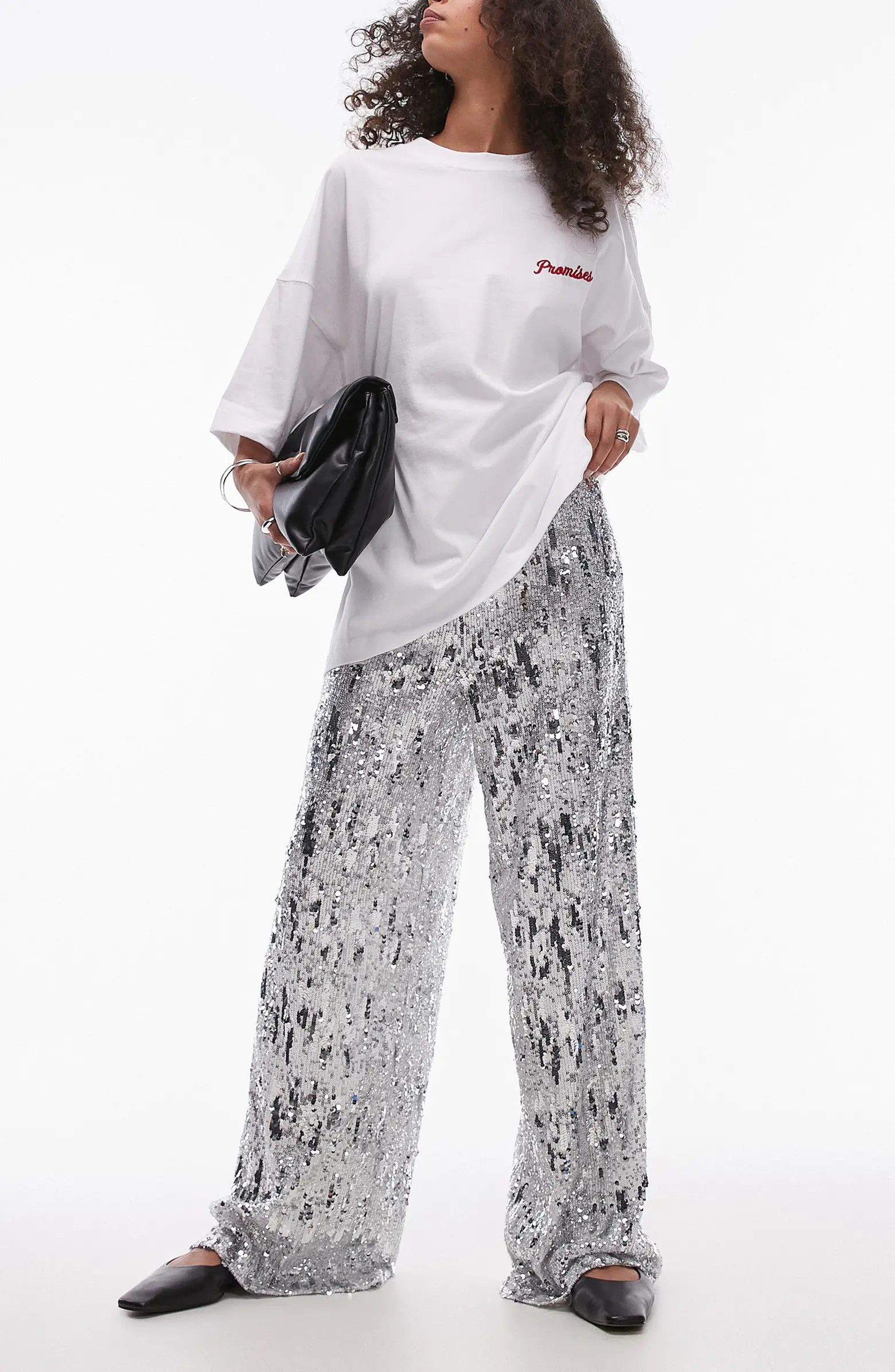 Sequin Wide Leg Pants | Nordstrom