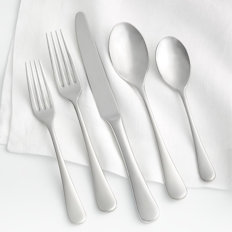 Caesna Mirror 5-Piece Flatware Place Setting by Robert Welch + Reviews | Crate & Barrel | Crate & Barrel