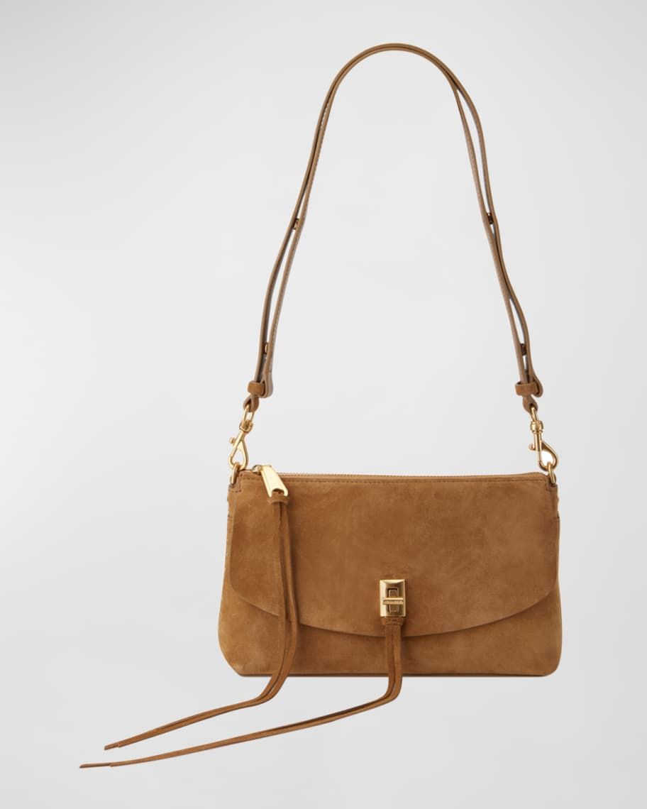 Darren Zip Suede & Leather Crossbody Bag | Neiman Marcus