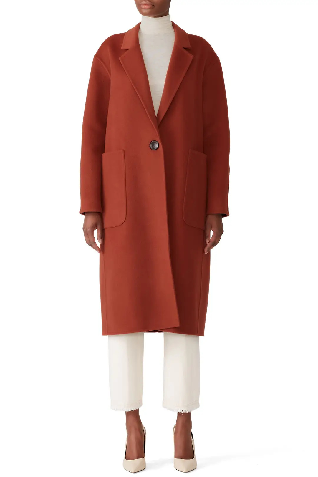 Becken Sienna Long Lapel Coat | Rent The Runway